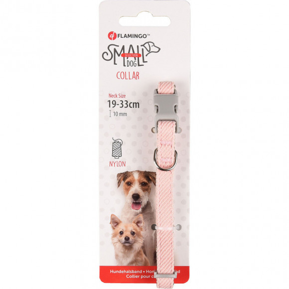 Collier Small Dog Rose . Réglable De 19 À 33 Cm X 10 Mm. Pour Chiens. - Flamingo Pet Products - Fl-519997