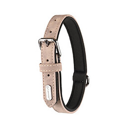 Collier Taille M-l. En Simili Cuir Et Néoprène . Delu, Couleur Taupe. Pour Chien. - Flamingo Pet Products - Fl-519318