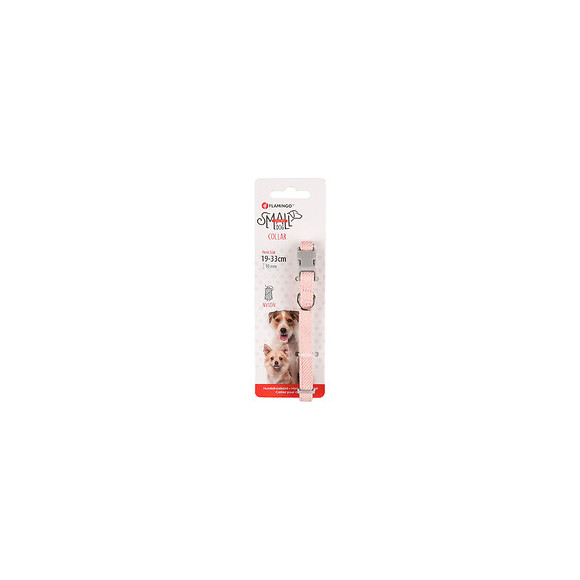 Collier Small Dog Rose . Réglable De 19 À 33 Cm X 10 Mm. Pour Chiens. - Flamingo Pet Products - Fl-519997