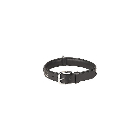 Collier Cuir Sedona Noir. Taille Xxl 51-60 Cm. Pour Chien. - Flamingo Pet Products - Fl-520055