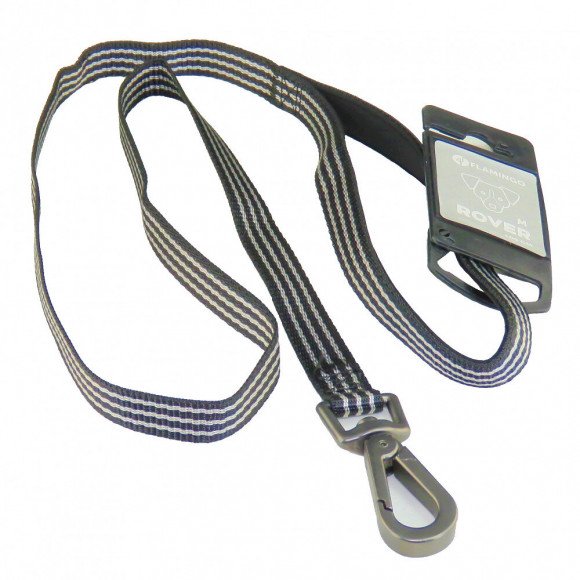 Laisse Jannu Noir 1 Mètre . 15 Mm . Taille M. Pour Chien. - Flamingo Pet Products - Fl-516925