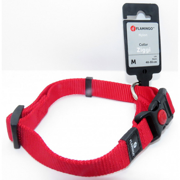 Collier Ziggi Rouge 40 -55 Cm. 20 Mm . Taille M. Pour Chien. - Flamingo Pet Products - Fl-5363647