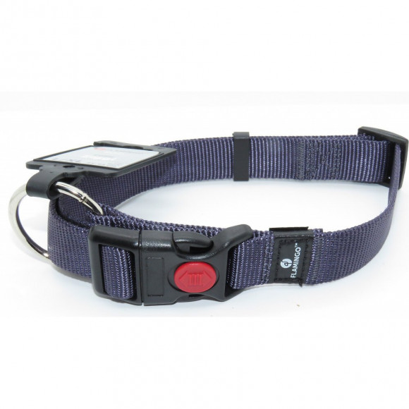 Collier Ziggi Bleu Granite 45 -65 Cm. 25 Mm . Taille L/xl. Pour Chien. - Flamingo Pet Products - Fl-5363916