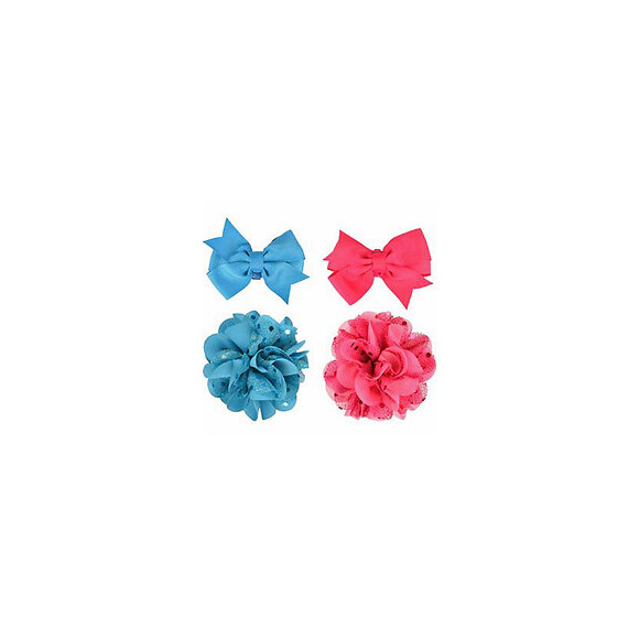 Accessoire Pour Collier 1 Noeud Et 1 Fleur.  Bleu Ou Rose . Pour Chien - Flamingo Pet Products - Fl-518992