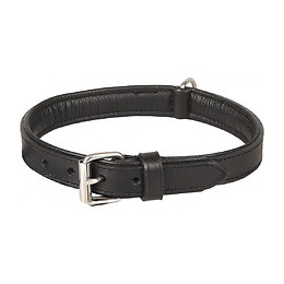 Collier Cuir Arizona Noir. Taille M 36-42 Cm. Pour Chien. - Flamingo Pet Products - Fl-520036
