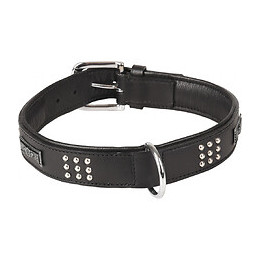 Collier Cuir Sedona Noir. Taille Xl 47-55 Cm. Pour Chien. - Flamingo Pet Products - Fl-520054