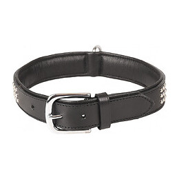 Collier Cuir Sedona Noir. Taille Xl 47-55 Cm. Pour Chien. - Flamingo Pet Products - Fl-520054