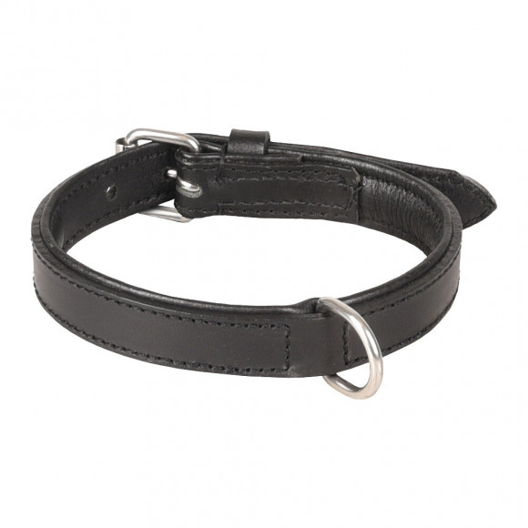Collier Cuir Arizona Noir. Taille S 26-32 Cm. Pour Chien. - Flamingo Pet Products - Fl-520034