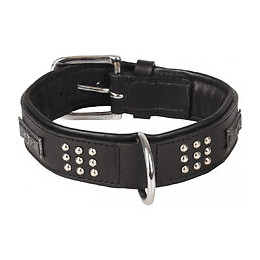 Collier Cuir Sedona Noir. Taille M 34-40 Cm. Pour Chien. - Flamingo Pet Products - Fl-520051