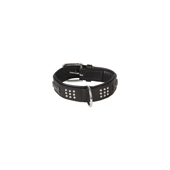 Collier Cuir Sedona Noir. Taille M 34-40 Cm. Pour Chien. - Flamingo Pet Products - Fl-520051