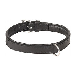 Collier Cuir Arizona Noir. Taille M 36-42 Cm. Pour Chien. - Flamingo Pet Products - Fl-520036