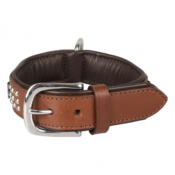 Collier Cuir Sedona Brun. Taille S 26-31 Cm. Pour Chien. - Flamingo Pet Products - Fl-520056