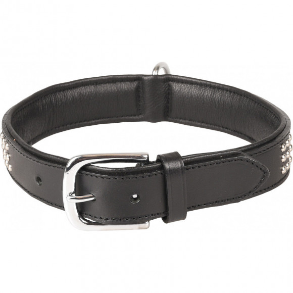 Collier Cuir Sedona Noir. Taille Xl 47-55 Cm. Pour Chien. - Flamingo Pet Products - Fl-520054