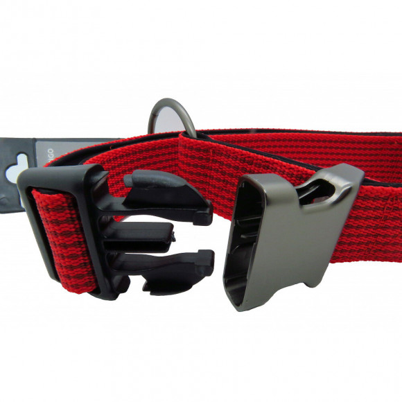 Collier Jannu Rouge Réglable De 55 À 75 Cm 38 Mm. Taille Xxl. Pour Chien - Flamingo Pet Products - Fl-516924