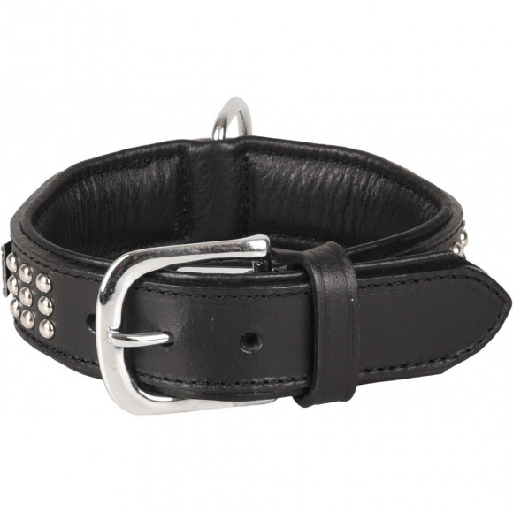 Collier Cuir Sedona Noir. Taille S 26-31 Cm. Pour Chien. - Flamingo Pet Products - Fl-520049