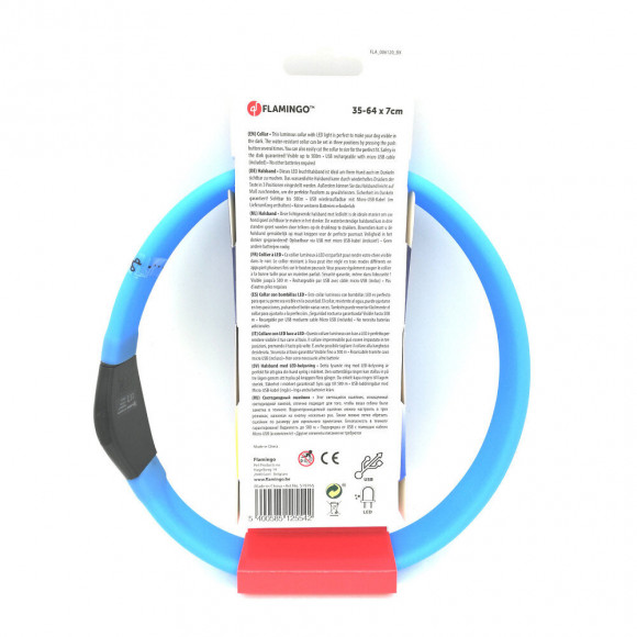 Collier Jumbo De 35 À 64 Cm. Visio Light Led. Couleur Bleu - Flamingo Pet Products - Fl-519765