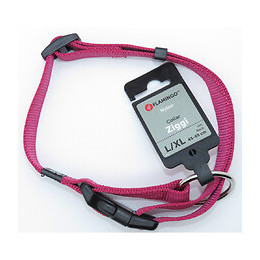 Collier Ziggi Rouge Cerise 45 -65 Cm. 25 Mm . Taille L/xl. Pour Chien. - Flamingo Pet Products - Fl-519916