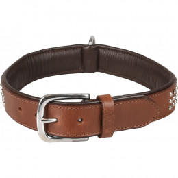 Collier Cuir Sedona Brun. Taille Xl 47-55 Cm. Pour Chien. - Flamingo Pet Products - Fl-520061