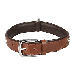 Collier Cuir Sedona Brun. Taille Xl 47-55 Cm. Pour Chien. - Flamingo Pet Products - Fl-520061