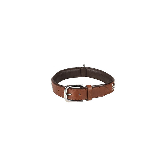 Collier Cuir Sedona Brun. Taille Xl 47-55 Cm. Pour Chien. - Flamingo Pet Products - Fl-520061