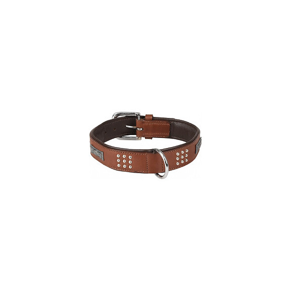 Collier Cuir Sedona Brun. Taille L/xl 43-50 Cm. Pour Chien. - Flamingo Pet Products - Fl-520060