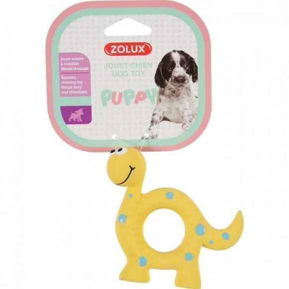 Zolux Jouet Sonore En Latex - 9,5 X 3 X 9 Cm - Dinosaure - Pour Chiot