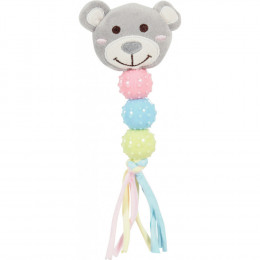 Jouet En Peluche Puppy Xs Hochet Gris.  22 Cm. Pour Chiots. - Zolux - Zo-480123gri