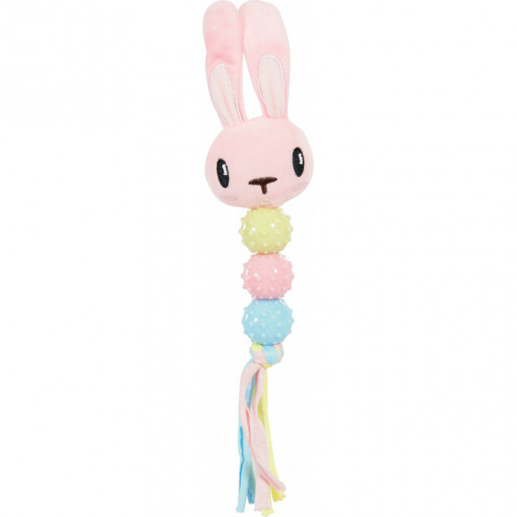 Jouet En Peluche Puppy Xs Hochet Rose.  29 Cm. Pour Chiots. - Zolux - Zo-480123ros