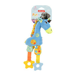 Jouet En Peluche Puppy Girafe Bleu .  30 Cm. Pour Chiots. - Zolux - Zo-480078ble