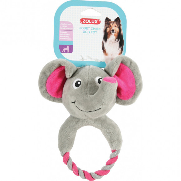 Jouet Peluche Theo Toudoux. Eléphant Gris Pour Chien. - Zolux - Zo-480070gri