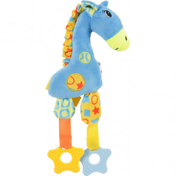 Jouet En Peluche Puppy Girafe Bleu .  30 Cm. Pour Chiots. - Zolux - Zo-480078ble