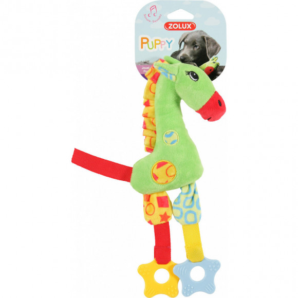 Jouet En Peluche Puppy Girafe Verte .  30 Cm. Pour Chiots. - Zolux - Zo-480078ver
