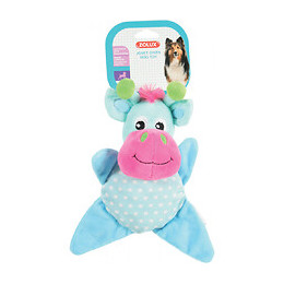 Jouet Peluche Ines Toudoux. Vache Turquoise. 18 X 22 X 9 Cm. Pour Chien. - Zolux - Zo-480072tur