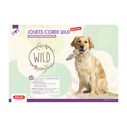 Corde Wild Mix 3 Nœuds. Taille Ø 2 Cm X 40 Cm. Jouet Pour Chien. - Zolux - Zo-480457