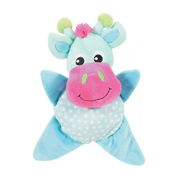 Jouet Peluche Ines Toudoux. Vache Turquoise. 18 X 22 X 9 Cm. Pour Chien. - Zolux - Zo-480072tur