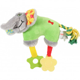 Jouet En Peluche Puppy Éléphant Vert .  25 Cm. Pour Chiots. - Zolux - Zo-480080ver