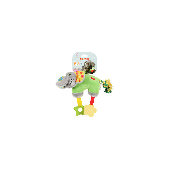 Jouet En Peluche Puppy Éléphant Vert .  25 Cm. Pour Chiots. - Zolux - Zo-480080ver