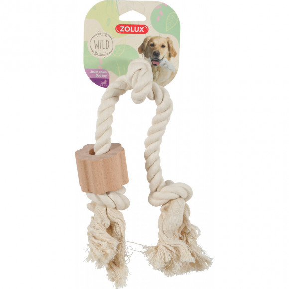 Corde Wild 3 Nœuds. Taille Ø 2 Cm X 51 Cm. Jouet Pour Chien. - Zolux - Zo-480453