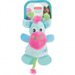 Jouet Peluche Lola Toudoux. Vache Turquoise Pour Chien. - Zolux - Zo-480073tur