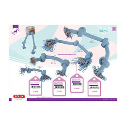 Corde Cosmic  2 Nœuds. Taille Ø 2 Cm X 25 Cm. Jouet Pour Chien. - Zolux - Zo-480490
