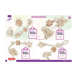 Corde Wild 2 Nœuds. Taille Ø 2 Cm X 37 Cm. Jouet Pour Chien. - Zolux - Zo-480452