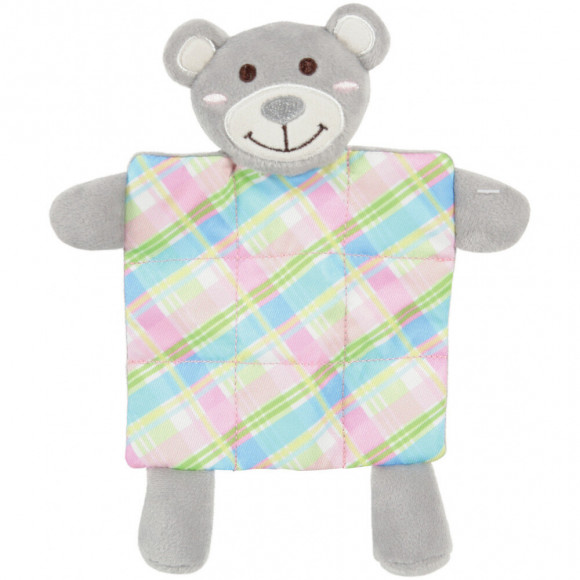Jouet En Peluche Puppy Xs Plaid Gris.  24 Cm. Pour Chiots. - Zolux - Zo-480121gri