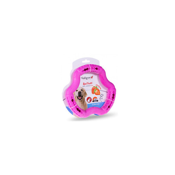 Anneau Tpr Rose Fraise 21 Cm. Pour Chien. - Vadigran - Va-13459