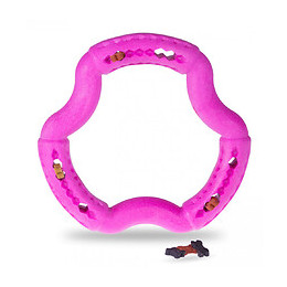 Anneau Tpr Rose Fraise 12 Cm. Pour Chien. - Vadigran - Va-13458