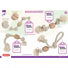 Corde Wild Mix Poignée. Taille Ø 1.2 Cm X 35.5 Cm. Jouet Pour Chien. - Zolux - Zo-480455