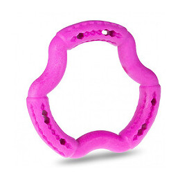 Anneau Tpr Rose Fraise 12 Cm. Pour Chien. - Vadigran - Va-13458