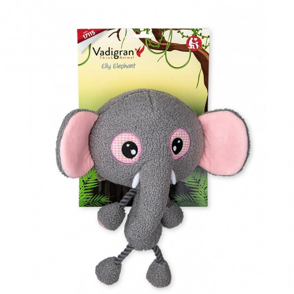 Peluche Elly Éléphant 30 Cm, Jouet Pour Chiens. - Vadigran - Va-17115