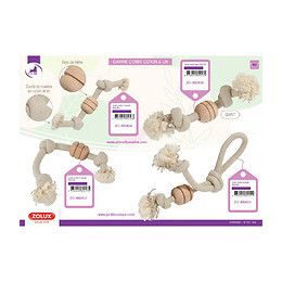 Corde Wild Mix Poignée. Taille Ø 1.2 Cm X 35.5 Cm. Jouet Pour Chien. - Zolux - Zo-480455