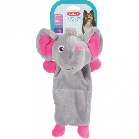 Jouet Peluche Jules Toudoux. Eléphant Gris Pour Chien. - Zolux - Zo-480071gri