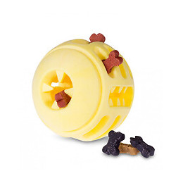 Balle Tpr Jaune Vanille Ø 8 Cm. Pour Chien. - Vadigran - Va-13454